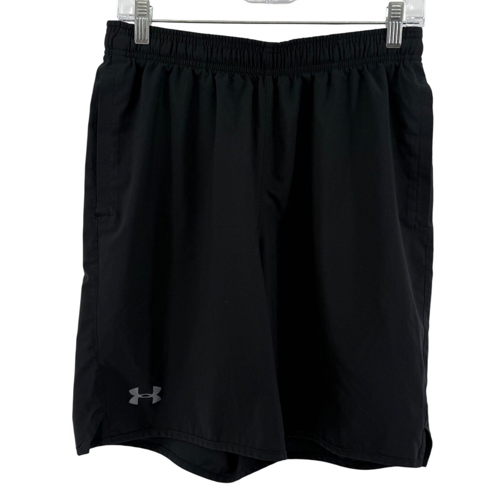 Under Armour Mens HeatGear Loose Fit Athletic Shorts Black Size Medium